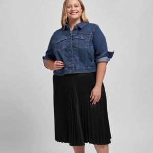 Kniko Pleated Midi Skirt - Black - 4XS